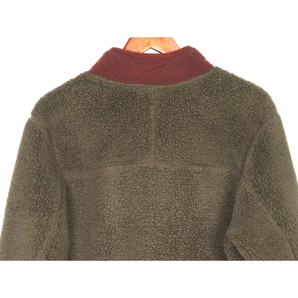 The North Face Chocolate Brown‎ Pull Over 1/4 Zip Deep Pile Fleece Jacket Medium